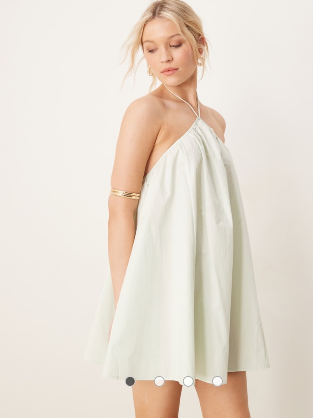 ASOS Pale Mint Halter Mini Dress